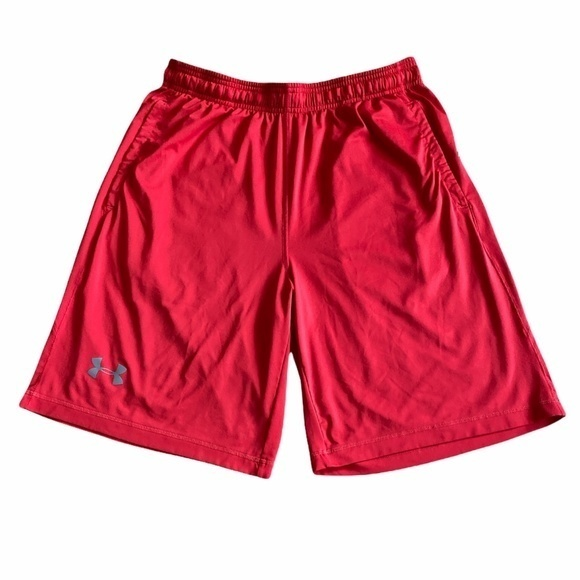 Under Armour Men’s Athletic‎ Red Loose Shorts Sz. L - Picture 1 of 9